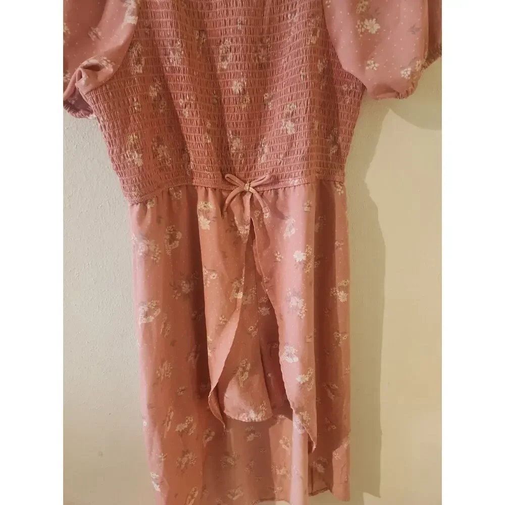 Wonder Nation Dress Girls XXL 18 Pink Multicolor Paisley Dress Skort Shorts